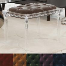  3.31245 - Marilyn Acrylic 4 Leg Bench-Pewter